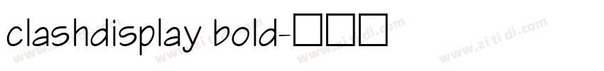 clashdisplay bold字体转换